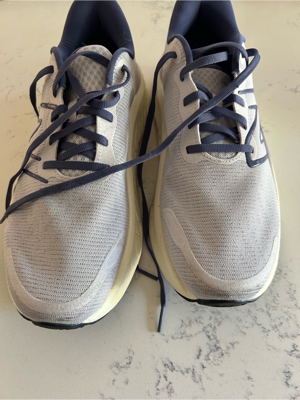 Womens Lightweight Grey Running Shoes with purple Accents